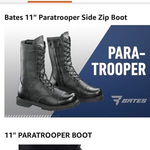 Bates 11" paratrooper side zip boots 4.5/6.0